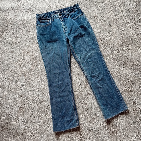 Vintage 100% Cotton Classic Blue LondonJean Denim Jeans Size 6 High Waisted Rise - Picture 1 of 3